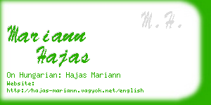 mariann hajas business card